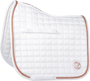 Harry's Horse Schabracke Reverso Competition für Turnierpferde in Rosegold und Weiß – Bild 1 von 2