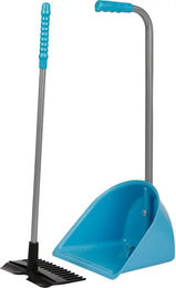 Produktbild von Harry's Horse Schaufel und Rechen Set Blau für Pferde