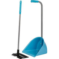 Produktbild von Harry's Horse Schaufel und Rechen Set Blau für Pferde