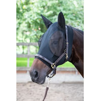 Produktbild von Harry's Horse SkinFit Fliegenmaske mit Ohrenschutz aus Polyester in Schwarz XL