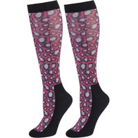 Produktbild von Harry's Horse Socken Equi Print aus Baumwolle Unisex Größe 35 bis 42 Rosa Bunt