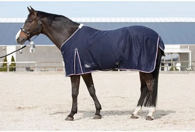 Harry's Horse Sommerdecke Honeycomb aus Baumwolle Marine Blau Grösse L – Bild 1 von 3