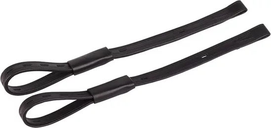 Produktbild von Harry's Horse Steigbügelriemen Close Contact aus Leder in Schwarz mit Silberbeschlag