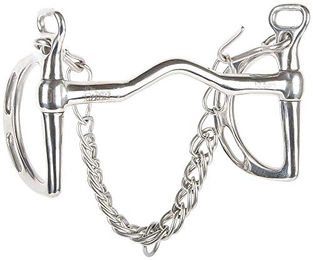 Harry's Horse Thiedemannkandare mit Zungenbügel aus Edelstahl in Silber 13mm Größe 12.5 – Bild 1 von 1