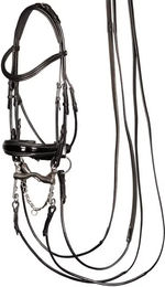 Harry's Horse Trense S&T Grand Prix aus Leder in Schwarz für Vollblut – Bild 1 von 5