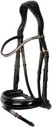 Harry's Horse Trensenzaum Lacque II aus Leder in Roségold für Warmblut Größe Full – Bild 1 von 3