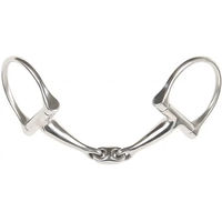 Produktbild von Harry's Horse Verdun D-Trense für Pferde doppelt gebrochen aus Edelstahl in Silber Größe M