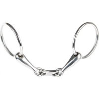 Produktbild von Harry's Horse Wassertrense aus Edelstahl mit 2 Ringen doppelt gebrochen Flat Link 16 mm Größe 12.5 Silber
