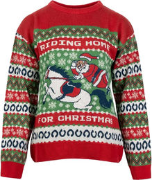 Produktbild von Harry's Horse Weihnachts-Pullover für Herren mit Rundhalsausschnitt aus Wolle in Rot Größe S