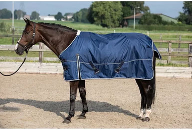 Harry's Horse Xtreme Outdoordecke für Pferde aus Polyester mit 200g Füllung in Blau 195cm - 195 cm – Bild 1 von 2