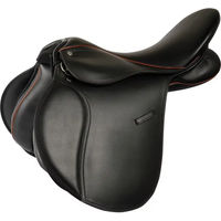 Produktbild von Harry's Horse Zadel Switch Synthetischer Sattel für Pferde aus Kunstleder 15 Zoll Schwarz Wide