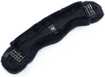 Harrys Horse Leder Sattelgurt Schwarz Grau – Bild 1 von 3