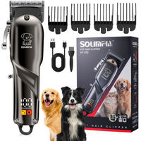 Produktbild von HATTEKER Hundeschermaschine HT-852 Tierhaarschneider für Hunde und Katzen in Schwarz mit Edelstahlklingen