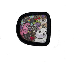 Hauke Schmidt Pummel & Friends MagicTack Patches für Reithandschuhe aus Stoff in Schwarz – Bild 1 von 2