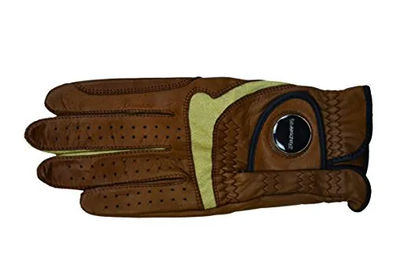 Haukeschmidt Arabella Reithandschuhe aus Leder wasserabweisend Unisex Braun Beige Blau Taille 9 – Bild 1 von 4
