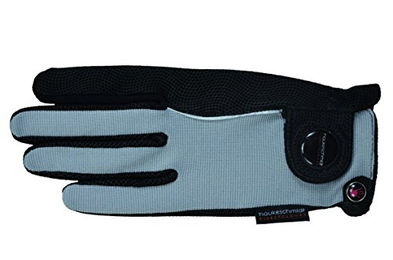 Haukeschmidt Forever Reithandschuhe aus Leder Unisex Grau-Schwarz Taille 7 – Bild 1 von 2