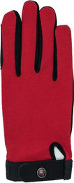 Produktbild von Haukeschmidt Jolly Reithandschuhe aus Kunstleder für Damen und Herren Sommer Rot Größe M