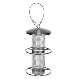 Haushalt International Vogelfutterstation Futtersäule aus Edelstahl in Silber – Bild 1 von 11