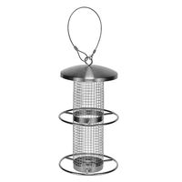 Produktbild von Haushalt International Vogelfutterstation Futtersäule aus Edelstahl in Silber