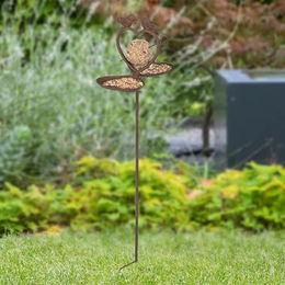 Haushalt International Vogelhaus aus Metall in Braun als Vogelhaus für den Garten – Bild 1 von 4