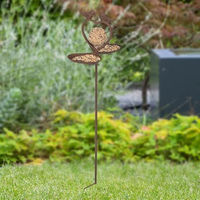 Produktbild von Haushalt International Vogelhaus aus Metall in Braun als Vogelhaus für den Garten