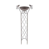 Produktbild von Haushalt International Vogeltränke mit Rankhilfe und Erdspiess aus Metall in Braun 82cm
