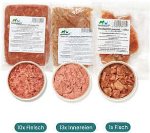 haustierkost BARF Vorteilspaket für ausgewachsene Katzen mit Rind, Truthahn, Geflügel, Huhn und Thunfisch 9 kg - 9 kg – Bild 1 von 5