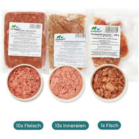 Produktbild von haustierkost BARF Vorteilspaket für ausgewachsene Katzen mit Rind, Truthahn, Geflügel, Huhn und Thunfisch 9 kg - 9 kg