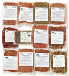 haustierkost BARF Vorteilspaket Hund Adult mit Rind, Truthahn und Geflügel Monoprotein Sensitive 15 kg - 15 x 1 kg – Bild 1 von 4