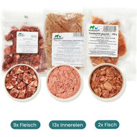 Produktbild von haustierkost.de BARF Frostfutter Paket für übergewichtige Katzen mit Fleisch Fisch und Innereien 9 kg - 9 x 1000 g