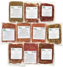 haustierkost.de BARF Frostfutter Paket Hund Senior mit Rind, Truthahn, Lamm und Geflügel monoproteinallergikergeeignet 15 kg - 30 x 500 g – Bild 1 von 6