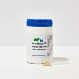 Produktbild von haustierkost.de Welpenzusatz BARF Komfort Plus 300g Mineral- und Vitaminmischung für Welpen zur Unterstützung von Gelenken und Knochen