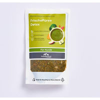 Produktbild von haustierkost FrischePüree Detox Hund Nassfutter mit Gemüse Obst Spirulina und Kräutern zur Verdauungsunterstützung hypoallergen 200 g x 9
