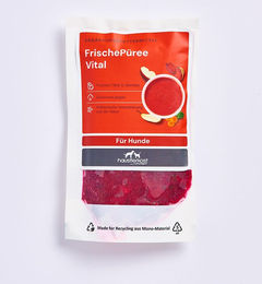 Produktbild von haustierkost FrischePüree Vital BARF Ergänzungsfutter für Hunde mit Gemüse und Obst zur Verdauungsunterstützung hypoallergen 200 g