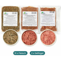 Produktbild von haustierkost Hund Aktiv BARF Frostfutter Mischung aus Rind und Truthahn Monoprotein Sensitive 9 kg - 18 x 500 g