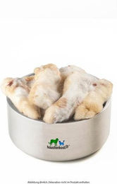 Produktbild von haustierkost Kaninchenläufe mit Fell 10 Stück Hypoallergener Kausnack zur Zahnpflege und Beschäftigung für Hunde