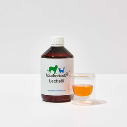 Produktbild von haustierkost Lachsöl für Hunde und Katzen mit Omega-Fettsäuren zur Unterstützung von Haut, Fell und Immunsystem 500 ml - 500 ml