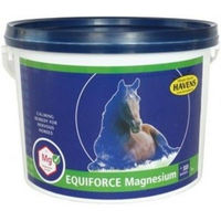 Produktbild von Havens EquiForce Magnesium Nahrungsergänzung für Pferde zur Unterstützung der Muskel- und Nervenfunktion sowie der Gelenke und Knochen 1000g