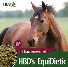 Produktbild von HBD's EquiDietic TKM Mash für Pferde aller Altersstufen zur Unterstützung von Verdauung und Zahnpflege