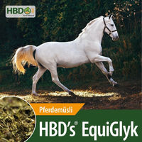 Produktbild von HBD´s EquiGlyk Pferdemüsli für Senior Pferde zur Unterstützung des Stoffwechsels bei Diabetes
