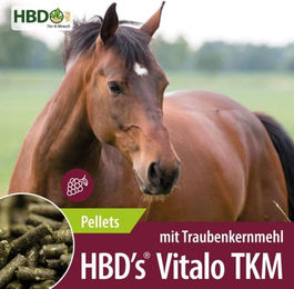 Produktbild von HBD´s Vitalo TKM Kraftfutter für Senior Pferde zur Unterstützung des Muskelaufbaus