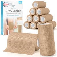 Produktbild von Health Press selbstklebender Verband Beige 10cm x 4,5m 12 Rollen