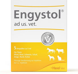 Produktbild von Heel Engystol ad usus vet Ampullen zur Immunstärkung und Unterstützung der Atemwege für alle Tierarten und Altersstufen