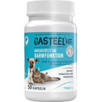 Produktbild von Heel Gasteel Vet Kapseln zur Unterstützung der Magen-Darm-Funktion für Hunde und Katzen mit Probiotika 50 Stück