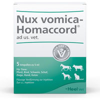 Produktbild von Heel Nux Vomica Homaccord Ampullen für Tiere aller Altersstufen und Größen