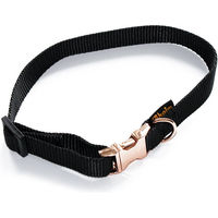 Produktbild von Heim Halsband aus Nylon geriegelt Rosé Schwarz 18 mm Breite für 30-50 cm Halsumfang