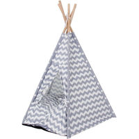 Produktbild von Heim Heimtier Katzenhöhle Tipi Zelt Wave Grau aus Stoff