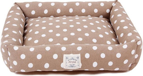 HEIM Heimtierbett Dots in Braun Größe M aus Polyester – Bild 1 von 2