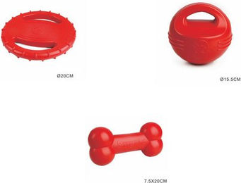 HEIM Hunde-Spielzeug 3er-Set rot schwimmfähig – Bild 1 von 1