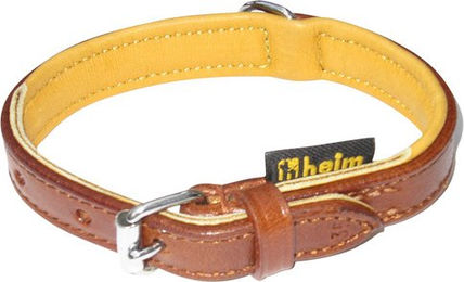 HEIM Hundehalsband aus Rindsleder in Braun/Natur 50 cm – Bild 1 von 2